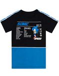 SONIC THE HEDGEHOG Boys T-Shirt for Kids Black Short Sleeve Gamer Top 6-7 Years