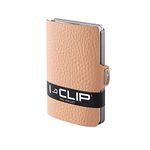 I-CLIP, Premium Men's Leather Wallet, Versatile Changeable Money clip, Secure Card Holder, Compact Men's Wallet Minimalist, Sleek Slim Design, Perfect Money Clip Wallet for Men, cream, 9 cm, Card