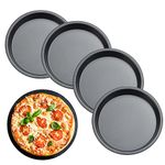 ANTHYTA Individual Pie Dishes,4 Pcs Pie Dish Tin,6 Inch Mini Pie Dishes Quiche Pie Tart Tins,Non-Stick Tart Pans Round Quiche Pans for Cheesecakes Pie Pizza Pan