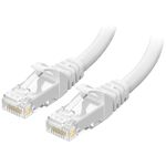 Cable Matters 10Gbps Snagless Cat 6 Ethernet Cable 15m (Cat6 Internet Cable, RJ45 LAN Cord) in White - 15 Meter