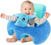 KAKIBLIN Baby Support Sofa, Baby Chairs for Sitting Up,Infant Sitting Chair Sofa Plush Baby Learning to Sit Chair Infant Seats for Sitting Up for 6-16 Months Baby Blue Elephant-1