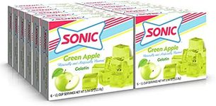 SONIC Green Apple Gelatin, 3.94 Oz. – Fat Free Dessert Mix with Iconic SONIC Drive-In Flavor