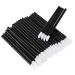 Lipstick Applicator Wands Lint-free Wands 25pcs (Black)