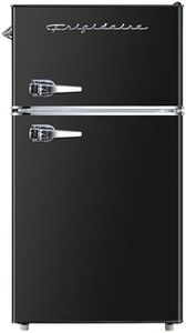 Frigidaire Retro Mini Fridge with Freezer & Side Bottle Opener-Small 2 Door Refrigerator for Office Bar or College Dorm Room-3.2 Cu Ft – 19”"D x 20.5" W x 33.5" H (ONYX)