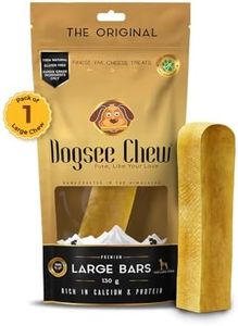 Dogsee Chew Bars, 100% Natural Himalayan Cheese Based Dental Chews for Dogs (Large Bars Pack of 1)