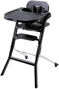 Unilove Grow with Me 2-in-1 Baby High Chair – Adjustable Toddler Chair with Baby Set, Removable Harness, One-Hand Seat & Footrest Adjustment, for Ages 6-60 Months - Truffle Black