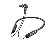 Wireless Bluetooth Headphones Earphones for Realme Narzo 30 Original Sports Bluetooth Wireless Earphone with Deep Bass and Neckband Hands-Free Calling inbuilt With Mic, Extra Deep Bass Hands-Free Call/Music, Sports Earbuds, Sweatproof Mic Headphones with Long Battery Life and Flexible Headset ( MP15, FLEX, Black)