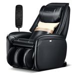 Giantex Massage Chair Full Body - Electric Recliner Chair w/Zero Gravity Mode, SL Track, Reversible Footrest, Back Heater, Wheels, Automatic Shoulder Detection, Calf Airbag, No Installation (Black)