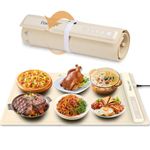 Flaegoye Food Warming Mat,Portable Electric Warming Tray with 3 Adjustable Temperature,Foldable Food Warmer for Buffet,Fast Heating for Home Buffets Restaurants