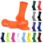 LION SPORTSWEAR Football Grip Socks For Men/Women/Kids - Variety Of Colours To Match Your Team Kit & Sleeve Socks (UK, Alpha, L, Orange)