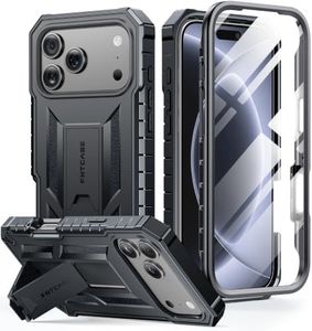 FNTCASE for Phone 18 Pro Case with Built-in Screen Protector and Stand