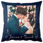 Easycosy Custom Pillow with Picture & Text, Two-Sides Velvet Customized Photo Pillowcase, 20"x20" Personalized Pillow Cover with Photo, Custom Love Keepsake Gifts (Optional Pillow Insert)