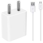 ShopMagics Fast Charger for Honor Mediapad T3 10 Charger Original Adapter Like Wall Charger | Mobile Fast Charger | Android USB Charger With 1 Meter Micro USB Charging Data Cable (2.4 Amp, WE6, White)