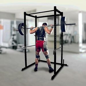 Power Rack Squat Deadlift HD Lift Cage - for Squats, Military Presses, Bench Presses, Curls, Shrugs, Dips and More