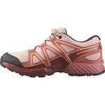 Salomon Junior SPEEDCROSS CLIMASALOMON™ WATERPROOF Outdoor Shoes for Kids, English Rose/Cow Hide/Cantaloupe, 4 US Little Kid