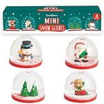 THE TWIDDLERS 4 Mini Christmas Winter Snow Globes | 4 Assorted Christmas Designs | Mini Snow Globe Decoration | Christmas Tree with Snow | Chirstmas Snow Globe Gift