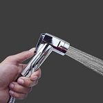 PESCA NOVA Chrome Finish ABS Health Faucet for Bathroom/Jet Spray for Toilet Shower Faucet, 1 pc Gun Only, Brushed Finish