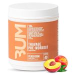 RAW Thavage Pre Workout - Peach Bum | Chris Bumstead Pre Workout Formula, Sports Nutrition Pre-Workout Powders | Men & Womens Preworkout Drink, Energy Powder for Working Out | 40 Servings