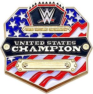 WWE United States Champion Pin- Special Edition American Flag Slam Crate Collectible Pin- Authentic Raw WWE Extremes Championship Belt Pin