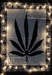 ICC Weed Tapestry Marijuana Wall Hanging leaf Poster Cannabis Hippie Decor Pot Flag Collage Dorm Trippy Bohemian Art psychedelic Small Hippie Rasta Ganja Cheap Tapestries 54 x 60 in (Black)