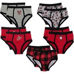 Boys Assorted 10-Pack Disney Mickey Mouse Themed Underwear Kids Briefs, Officially Licensed, 100% Cotton Fabric, 8