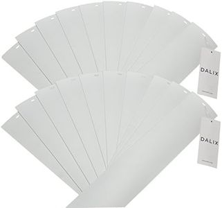 DALIX PVC Veritcal Blind Replacement Slats Curved Smooth White 82.5 x 3.5 (20-Pack)