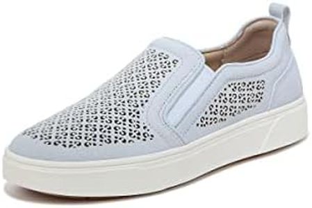 Vionic Women's Sneaker Kimmie Perf- Comfortable Slip Ons That Includes a Built-in Arch Support Insole That Helps Correct Pronation and Alleviate Heel Pain Caused by Plantar Fasciitis, Ballad Blue Blue