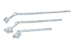 KMJ Pure Silver Flute/bansuri for Lord Krishna/laddu Gopal ji and Gifting Purpose Flute (Size : 8cm)