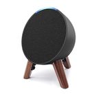 Real Wood Stand for POP Speaker (2023),Tripod Mount Accessories Protect Alexa pop for Better Sound,Secure Stable Sturdy Wooden Holder for e cho POP (Walnut)