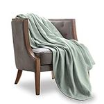 Vellux 100% Cotton Blanket - 360 GSM Soft, Breathable, Cozy & Lightweight Thermal Blanket - All Season King Size Blanket Perfect for Layering Bed, Couch & Sofa - Hotel Quality (90x108 Inch Light Grey)