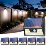 vighep Solar Lights Outdoor Motion Sensor- Led Security Lights IP65 Waterproof, 3 Lighting Modes, Super Bright Pir Flood Lights for Wall Garden Fence Yard Driveway Path - 6 Pack