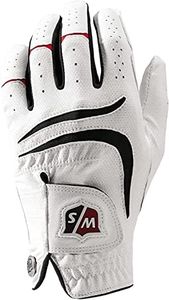 WILSON W/S Grip Plus Mens Golf Glove, Left Hand, White, X-Large