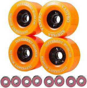 vanpro DIY Electric Skateboard Longboards Wheel 90MM 9052 pu for Cruising, Carving, Free-Style, Wheels Flywheels 608rs Bearings Cored Classics Wheel