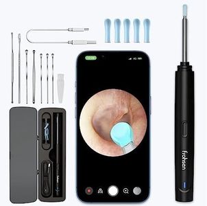 Frohsen Ear Wax Removal Kit Otoscopes Visual, Smart Ear Cleaner WiFi Real Time HD Camera, Ear Scope Cleaning Kit, Ear Wax Remover iOS & Android(black）