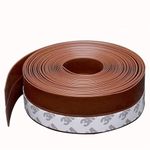 Weather Stripping Door Seal Strip Bottom,Silicone Seal Strip, 10 ft Silicone Sealing Sticker Adhesive for Doors and Windows Gaps of Anti-Collision Silicone (Brown Door Window Tape) 3M