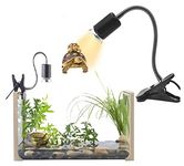 VAYINATO® Reptile Heat Lamp Turtle Light with Clip, UVA UVB Bulbs(50W)Aquarium Basking Lamp Adjustable Holder and Intensity Suitable for Birds During Winter and Reptiles by Petzlifeworld, e27, Halogen