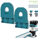 Track Saw Guide Rail Adapter For Makita/Festool Guide Compatible With Router For Makita 18V RT0701C XTR01Z-Set of 2