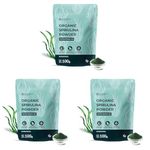 Carbamide Forte 100% Organic Spirulina Powder- In Its Organic Form for Immunity, Energy, Digestion & Skin Health | Plant Based Protein Superfood - 100g Veg Powder (Pack of 3)