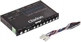 Clarion EQS755 7-Band Car Audio Graphic Equalizer with Front 3.5mm Auxiliary Input, Rear RCA Auxiliary Input and High Level Speaker Inputs, BLACK