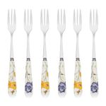 Lenox 890917 Butterfly Meadow FW Cocktail Fork S6, Porcelain, Multicolor