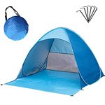 ibforcty Beach Tent Automatic Pop Up Sun Shelter UV Protection Instant Outdoor Kids Playing Camping Tent (Blue)