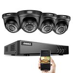 ANNKE E200 Home Security Camera System 8 Channel 3K Lite H.265+ DVR and (4) HD 1080P CCTV Dome Cameras, Human & Vehicle Detection, Smart Playback, Instant email Alert with Image, No Hard Drive