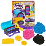 Kinetic Sand, Slice N’ Surprise Set with 13.5oz of Black, Pink and Blue Play Sand and 7 Tools, Sensory Toys for Kids Ages 3 and up