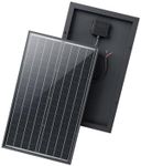 Renogy Solar Panel 30 Watt 12 Volt Mono Monocrystalline Power Charger for RV Battery Boat Caravan and Other Off-Grid Applications, Black-30, Black