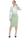 Sharma Group Women's Regular Fit Stretchable Cotton Blend Pencil Skirts (Pencil-Skirt-Moss-Green-l)