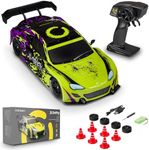 Overmax X-Drifty Remote Controlled RC Car for Children from 3 Years, Drift Car 1:16, 20 km/h, Range up to 80 m, 4WD, 2 Batteries 500 mAh Wheelset, Obstacle Set Sticker