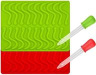 CHYIR Candy Silicone Molds & Ice Cube Trays,2 Pack Gummy Worm Molds 20 Cavities with Bonus Dropper (Red, Green)