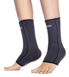 FOVERA Ankle Compression Sleeve, Ankle protector for Men & Women, for Heel Pain Relief, Ankle Support & Plantar Fasciitis (Size - XL, 1 Pair)