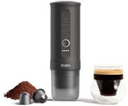 Outin Nano Portable Electric Espresso Machine with 3-4 Min Self-Heating, 20 Bar Mini Small 12V 24V Car Coffee Maker, Compatible with NS Capsule & Ground Coffee for Camping, Travel, RV, Hiking, Office