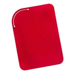 Sygile Silicone Heat Resistant Travel Mat, Anti-heat Pad for Hair Straighteners, Curling Irons, Flat Irons and Other Hot Styling Tools - Red